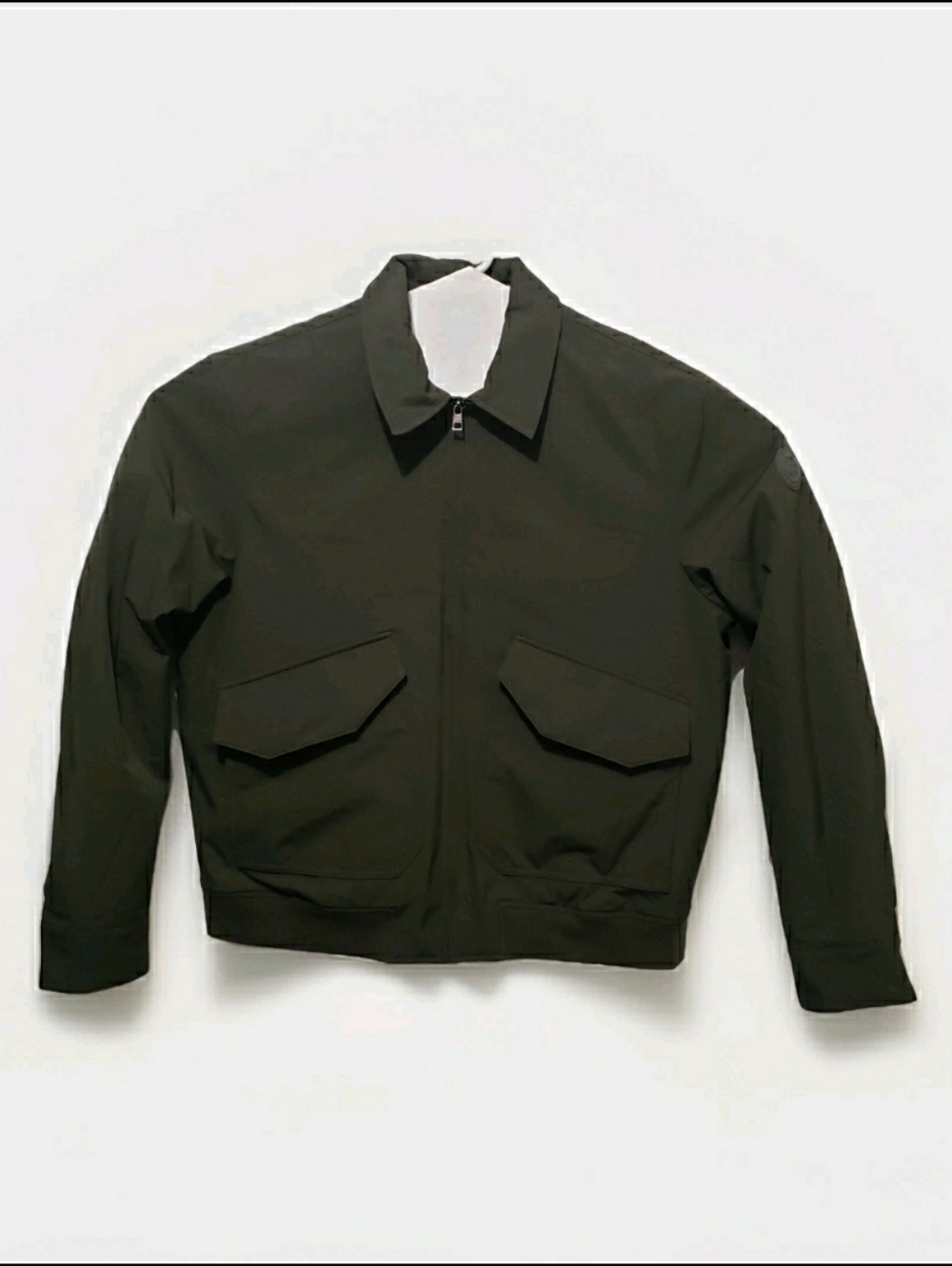 Michael Kors Mens Bomber Jacket XL Olive Green Water Repellent Stretch Full Zip.